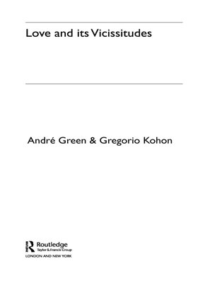cover image of Love and its Vicissitudes